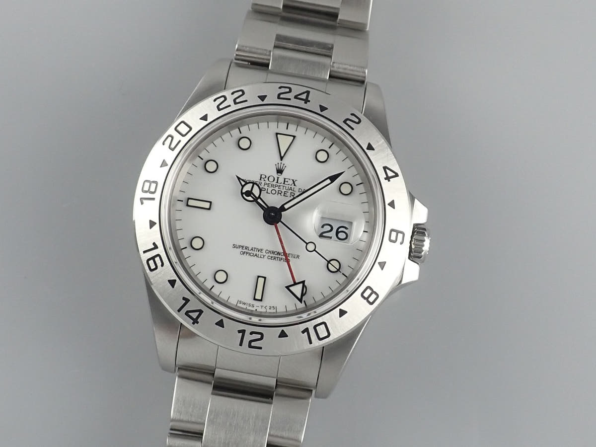 ロレックス エクスプローラーII Ref.16570 ホワイト文字盤 中古 explorer2-86