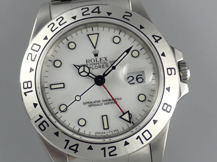 ロレックス エクスプローラーII Ref.16570 ホワイト文字盤 中古 explorer2-86