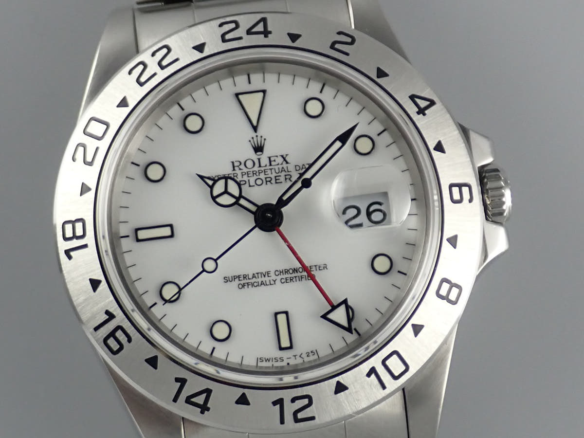 ロレックス エクスプローラーII Ref.16570 ホワイト文字盤 中古 explorer2-86