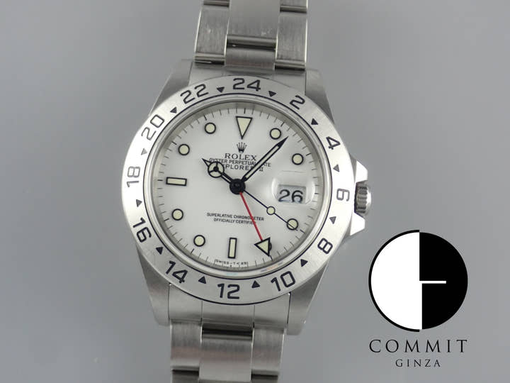ロレックス エクスプローラーII Ref.16570 ホワイト文字盤 中古 explorer2-87