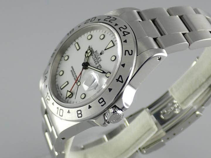 ロレックス エクスプローラーII Ref.16570 ホワイト文字盤 中古 explorer2-89