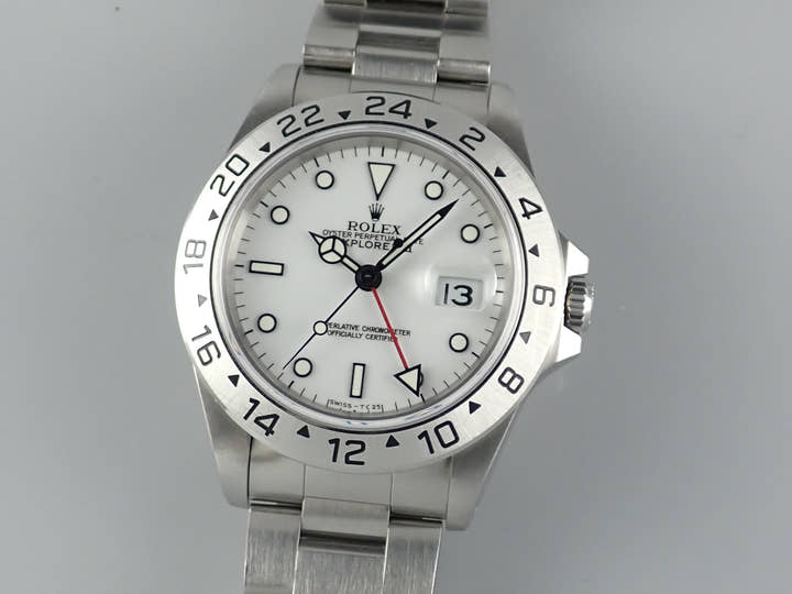 ロレックス エクスプローラーII Ref.16570 ホワイト文字盤 中古 explorer2-91