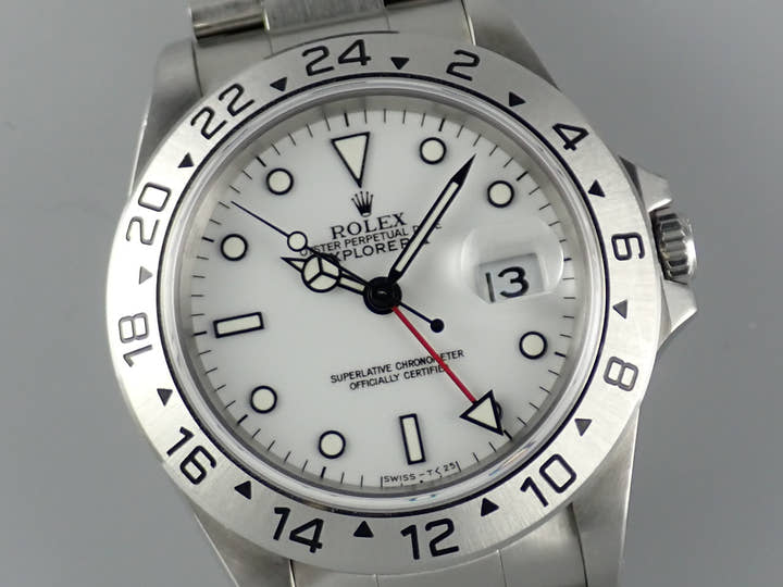ロレックス エクスプローラーII Ref.16570 ホワイト文字盤 中古 explorer2-91