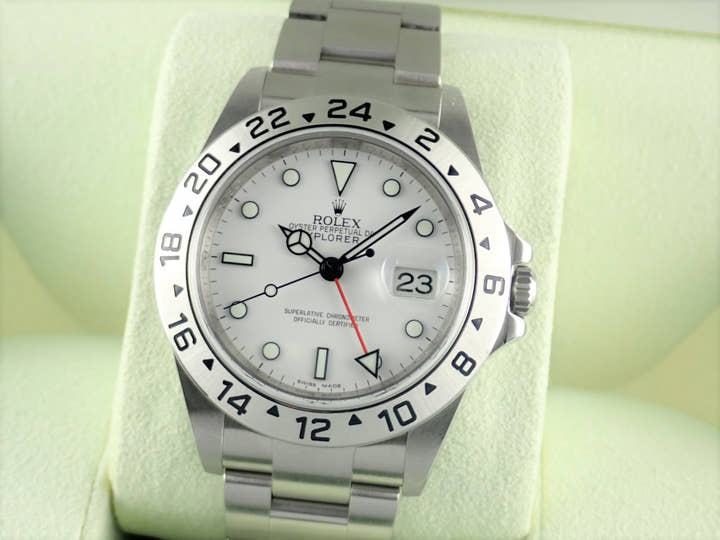 ロレックス エクスプローラーII Ref.16570 ホワイト文字盤 中古 explorer2-95