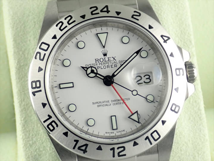ロレックス エクスプローラーII Ref.16570 ホワイト文字盤 中古 explorer2-95