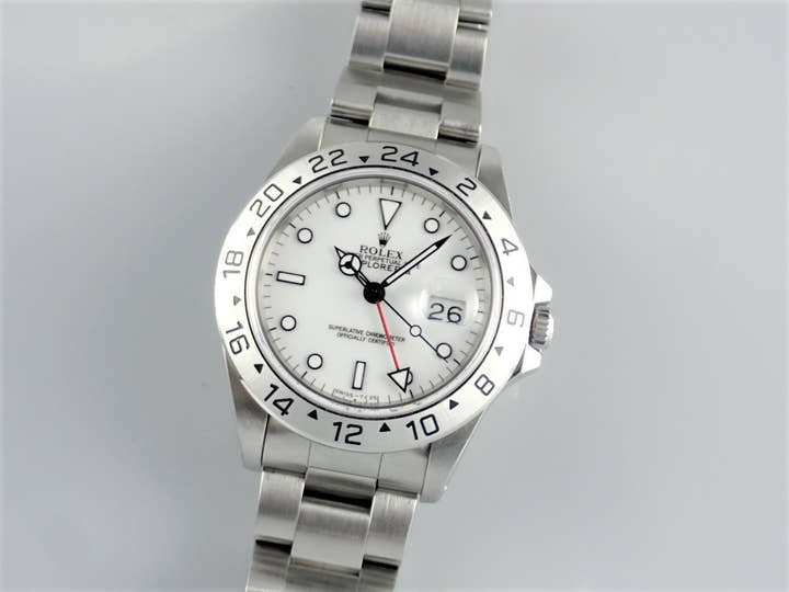 ロレックス エクスプローラーII Ref.16570 ホワイト文字盤 中古 explorer2-97
