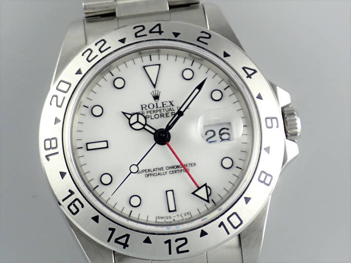 ロレックス エクスプローラーII Ref.16570 ホワイト文字盤 中古 explorer2-97