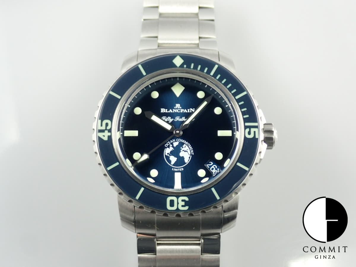 Blancpain Fifty Fathoms Ocean Commitment III Ref.5008-11B40-52A Blue Dial Used Y1729175