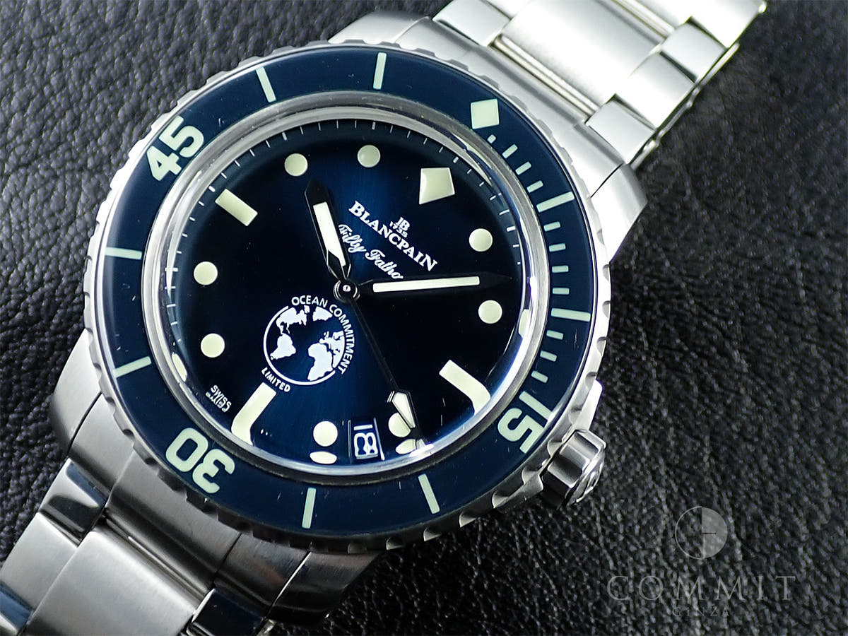 Blancpain Fifty Fathoms Ocean Commitment Ref.5008-11B40-52A Blue Dial Used 8LZU3791