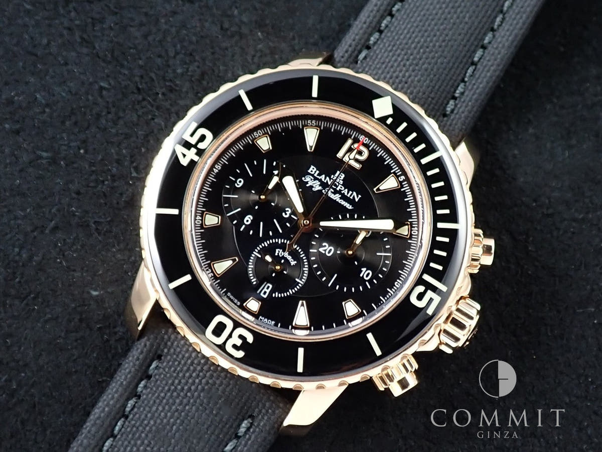 Blancpain Fifty Fathoms Flyback Chronograph Ref.5085F-3630-52A Black Dial Used 948PXAMA