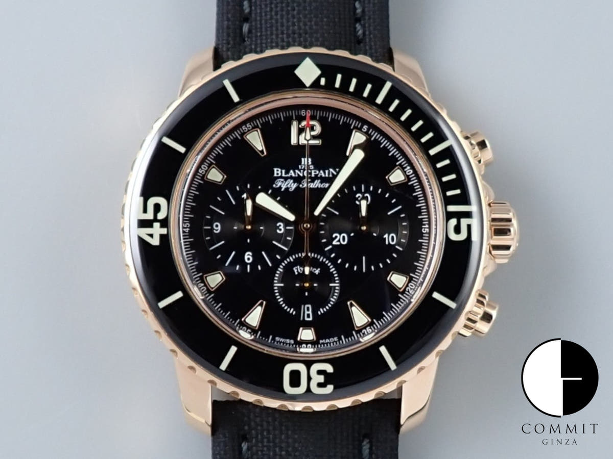 Blancpain Fifty Fathoms Flyback Chronograph Ref.5085F-3630-52A Black Dial Used 948PXAMA