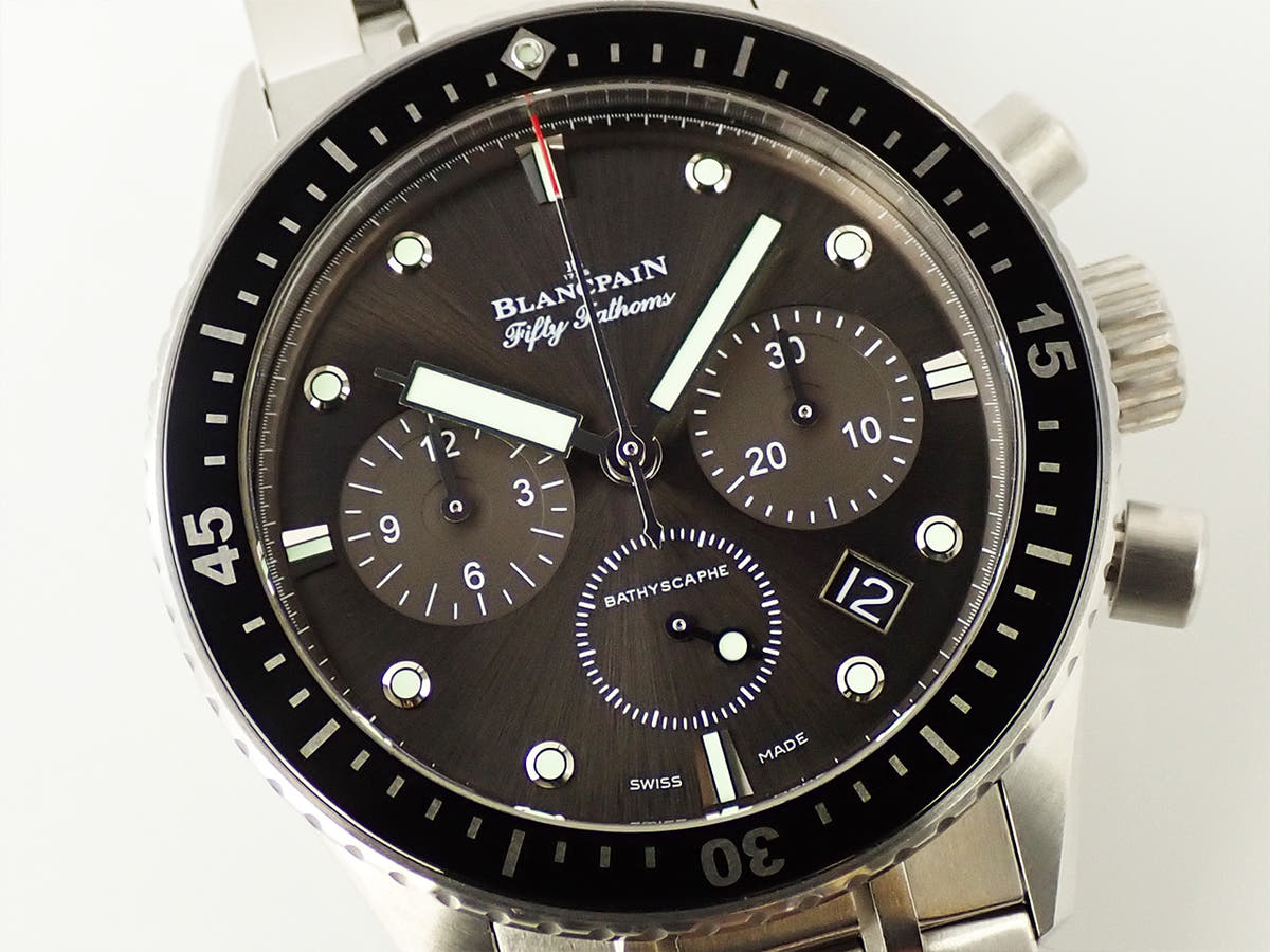 Blancpain Fifty Fathoms Bathyscaphe Flyback Chronograph Ref.5200-1110-70B Black Dial Excellent Condition X27L80PX