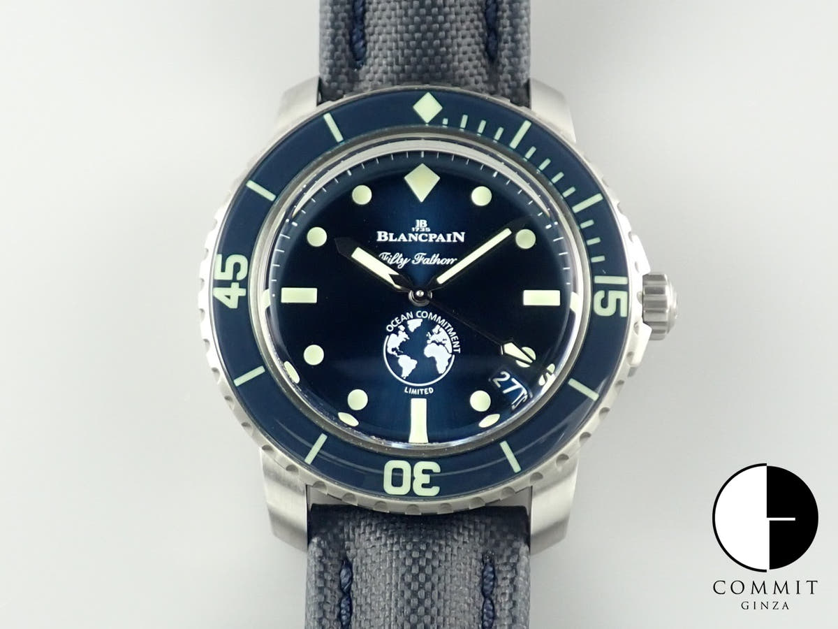 Blancpain Fifty Fathoms Ocean Commitment Ref.5008-11B40-52A Blue Dial Used 4S8V34VJ