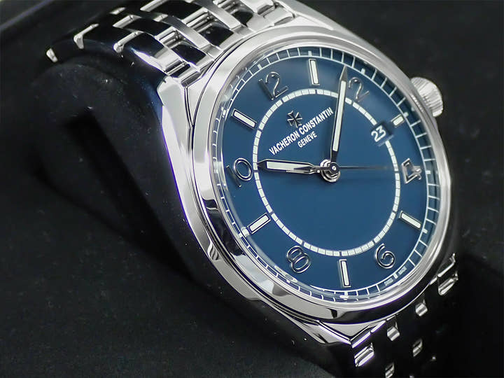 ヴァシュロンコンスタンタン フィフティーシックス オートマティック Ref.4600E/000A-B487 ブルー文字盤 美品 X8S9KSZ6