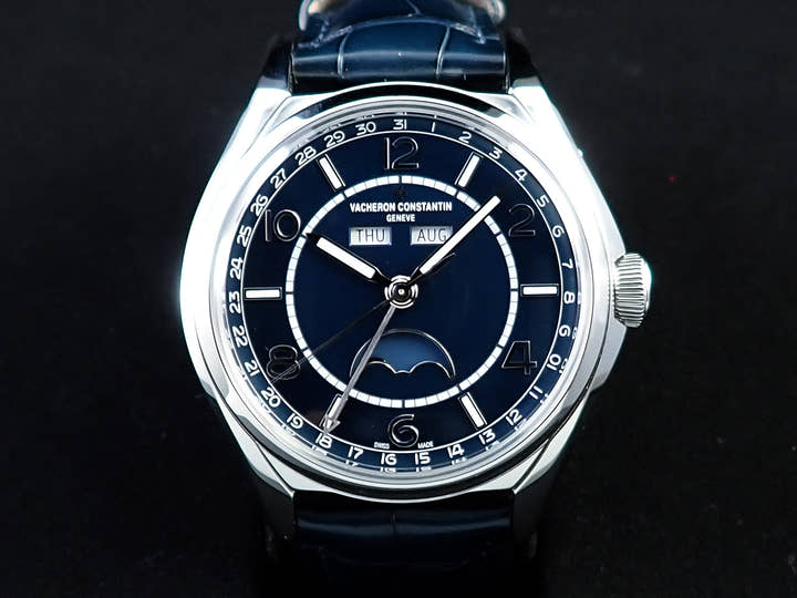 ヴァシュロンコンスタンタン フィフティーシックス コンプリートカレンダー Ref.4000E/000A-B548 ブルー文字盤 美品 MZSX4009