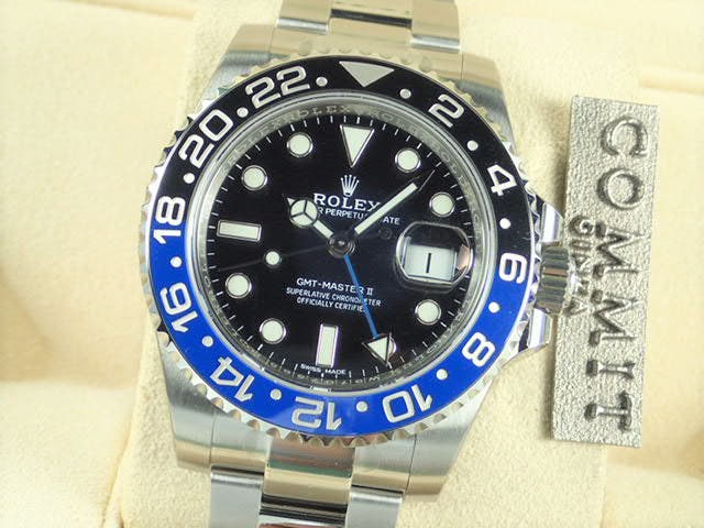 ロレックス GMTマスターII Ref.116710BLNR ブラック文字盤 未使用 gmt-master-103 オイスターブレスレット