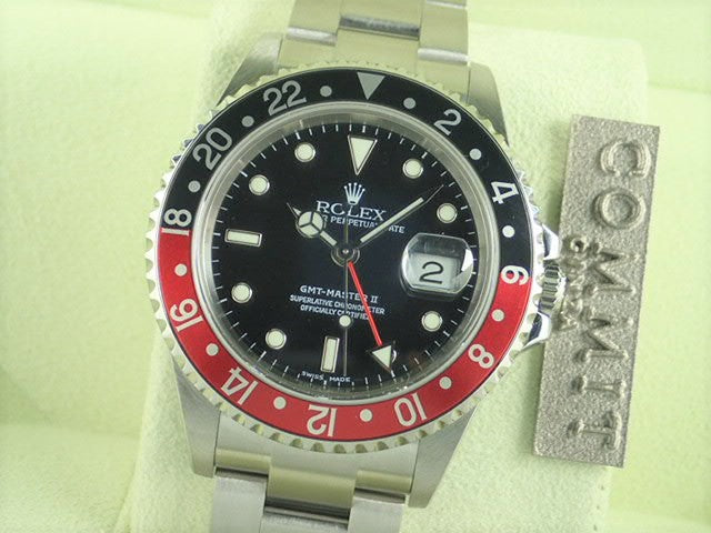 Rolex GMT Master II Red and Black Bezel F Series