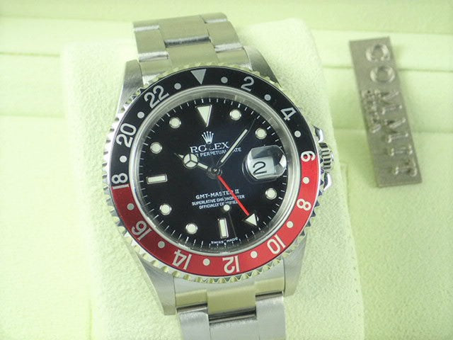 Rolex GMT Master II Red and Black Bezel F Series