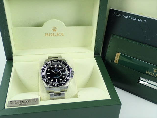 ロレックス GMTマスターII Ref.116710LN ブラック文字盤 美品 gmt-master-105 オイスターブレスレット