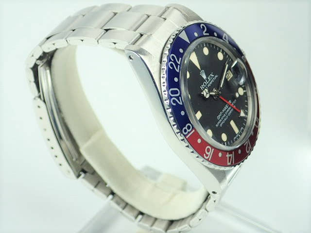 ロレックス GMTマスター Ref.1675 ブラック文字盤 中古 gmt-master-106 オイスターブレスレット