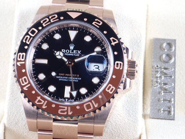 ロレックス GMTマスターII Ref.126715CHNR ブラック文字盤 美品 gmt-master-110 オイスターブレスレット オイスターブレスレット