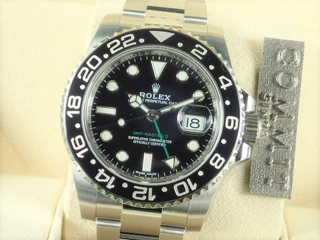 ロレックス GMTマスターII Ref.116710LN ブラック文字盤 未使用 gmt-master-117 オイスターブレスレット