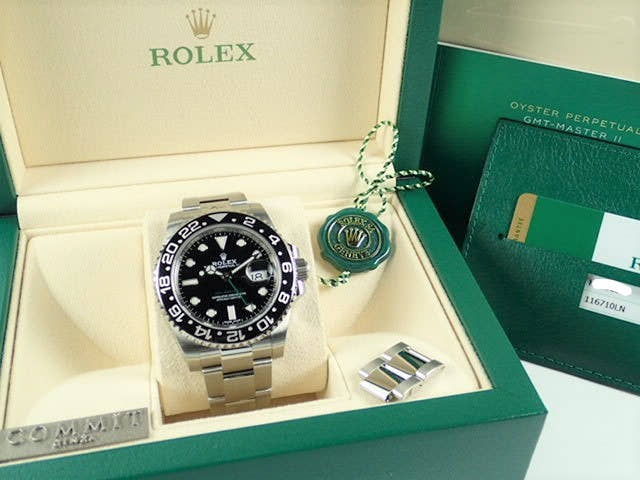 ロレックス GMTマスターII Ref.116710LN ブラック文字盤 未使用 gmt-master-117 オイスターブレスレット