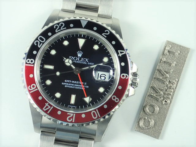 Rolex GMT Master II Red and Black Bezel U Series