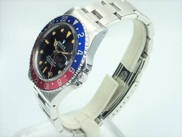 ロレックス GMTマスター Ref.16750 ブラック文字盤 中古 gmt-master-126 オイスターブレスレット