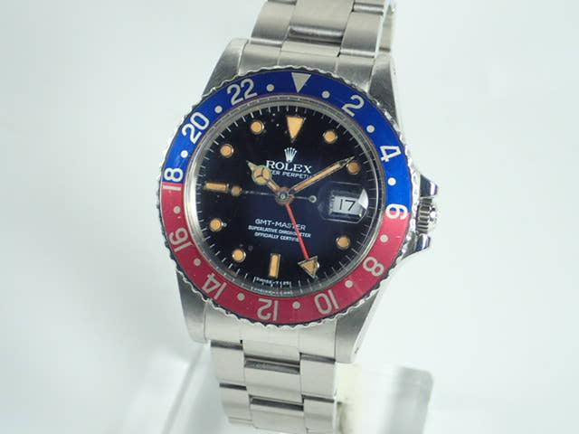 ロレックス GMTマスター Ref.16750 ブラック文字盤 中古 gmt-master-126 オイスターブレスレット