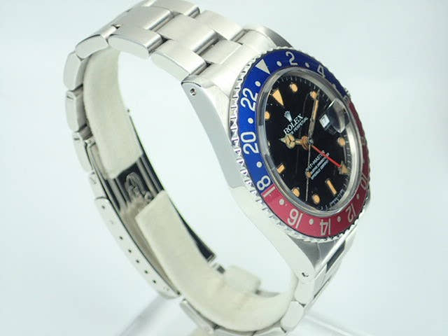 ロレックス GMTマスター Ref.16750 ブラック文字盤 中古 gmt-master-126 オイスターブレスレット