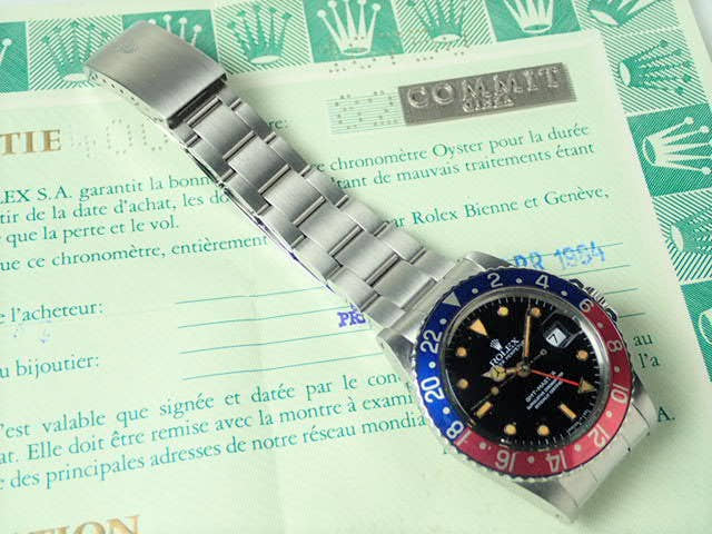 ロレックス GMTマスター Ref.16750 ブラック文字盤 中古 gmt-master-126 オイスターブレスレット