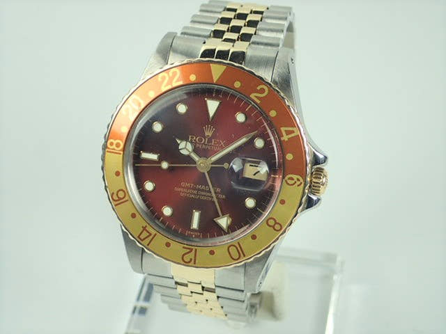 ロレックス GMTマスター Ref.16753 ブラウン文字盤 中古 gmt-master-129 ジュビリーブレスレット
