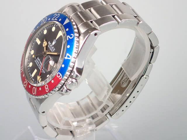 ロレックス GMTマスター Ref.1675 ブラック文字盤 中古 gmt-master-13 オイスターブレスレット