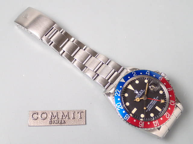 ロレックス GMTマスター Ref.1675 ブラック文字盤 中古 gmt-master-13 オイスターブレスレット