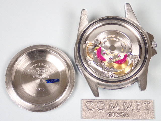 ロレックス GMTマスター Ref.1675 ブラック文字盤 中古 gmt-master-13 オイスターブレスレット
