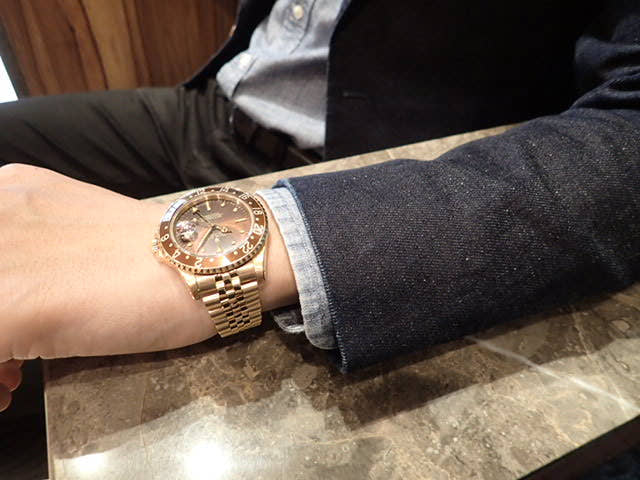 ロレックス GMTマスター Ref.16758 ブラウン文字盤 中古 gmt-master-141 ジュビリーブレスレット