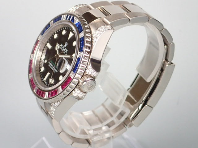 Rolex GMT Master II Sapphire Ruby Diamond Bezel Ref.116579SARU