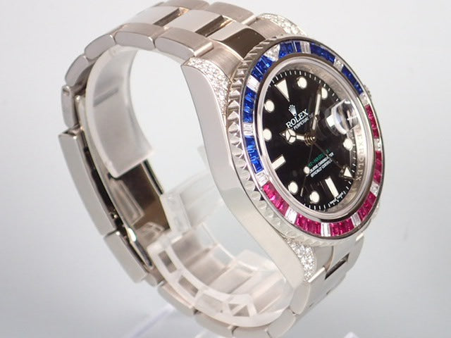 Rolex GMT Master II Sapphire Ruby Diamond Bezel Ref.116579SARU