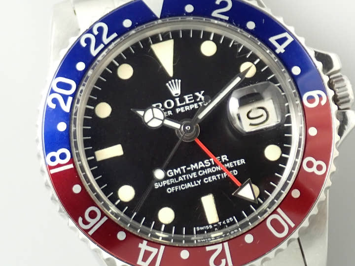 ロレックス GMTマスター Ref.1675 ステンレススチール ブラック文字盤 オイスターブレスレット
