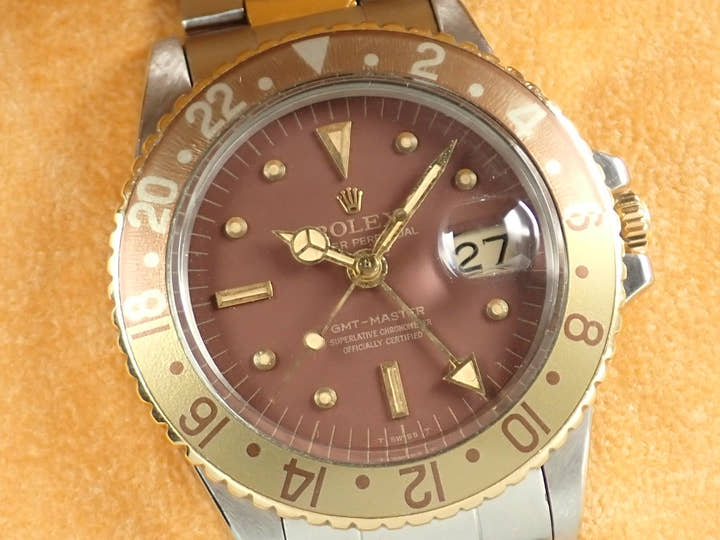 ロレックス GMTマスター Ref.1675/3 ステンレススチール/イエローゴールド ブラウン文字盤 オイスターブレスレット
