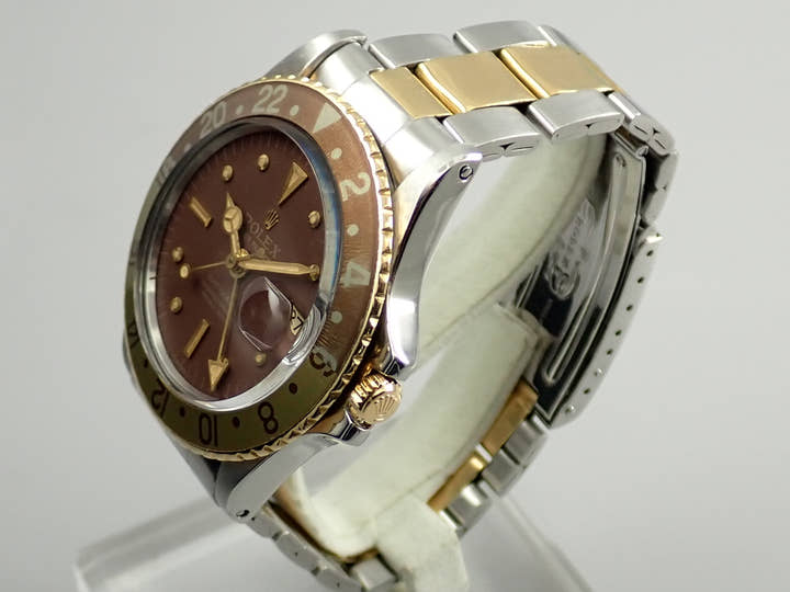 ロレックス GMTマスター Ref.1675/3 ステンレススチール/イエローゴールド ブラウン文字盤 オイスターブレスレット