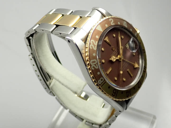 ロレックス GMTマスター Ref.1675/3 ステンレススチール/イエローゴールド ブラウン文字盤 オイスターブレスレット