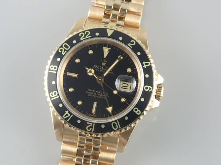 ロレックス GMTマスター Ref.16758 ブラック文字盤 中古 gmt-master-161 ジュビリーブレスレット