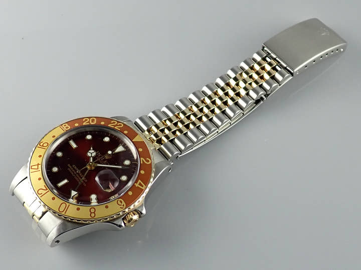 ロレックス GMTマスター Ref.16753 ブラウン文字盤 中古 gmt-master-162 ジュビリーブレスレット