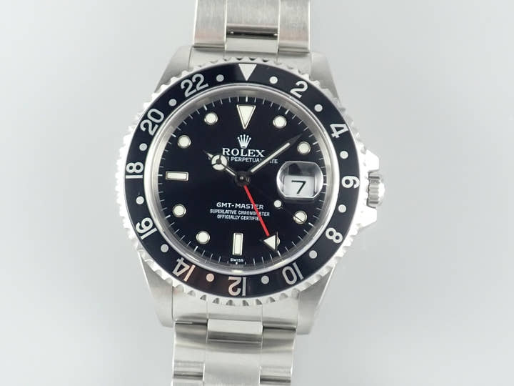 ロレックス GMTマスター Ref.16700 ブラック文字盤 中古 gmt-master-167 オイスターブレスレット
