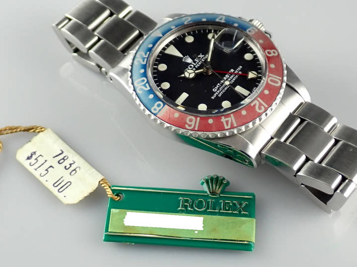 ロレックス GMTマスター Ref.1675 ブラック文字盤 中古 gmt-master-169 オイスターブレスレット