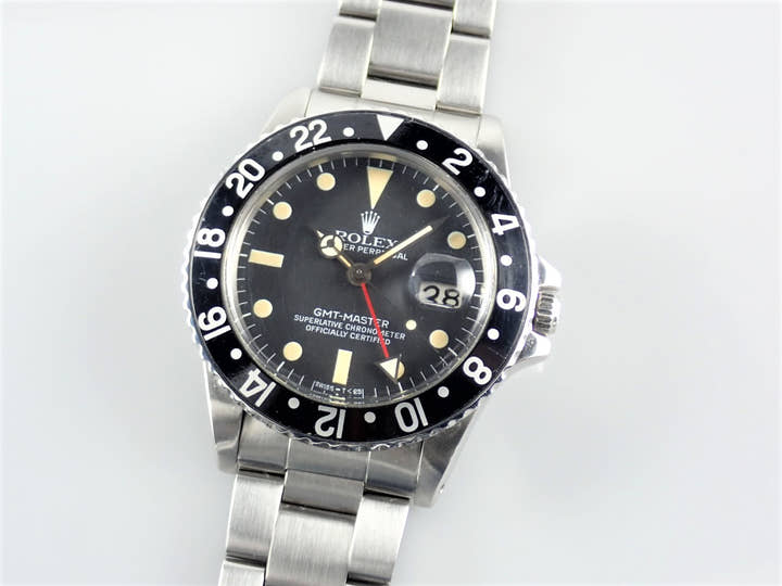 ロレックス GMTマスター Ref.16750 ブラック文字盤 中古 gmt-master-178 オイスターブレスレット