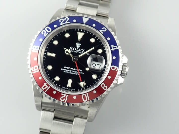 ロレックス GMTマスター Ref.16700 ブラック文字盤 中古 gmt-master-185 オイスターブレスレット