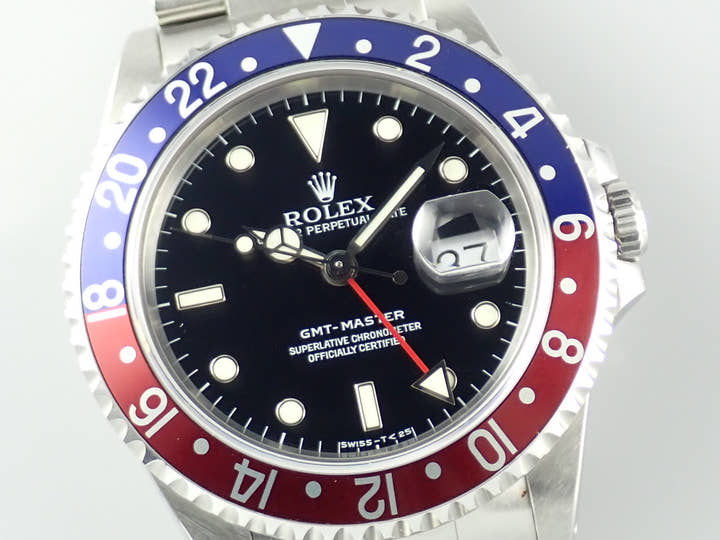 ロレックス GMTマスター Ref.16700 ブラック文字盤 中古 gmt-master-185 オイスターブレスレット